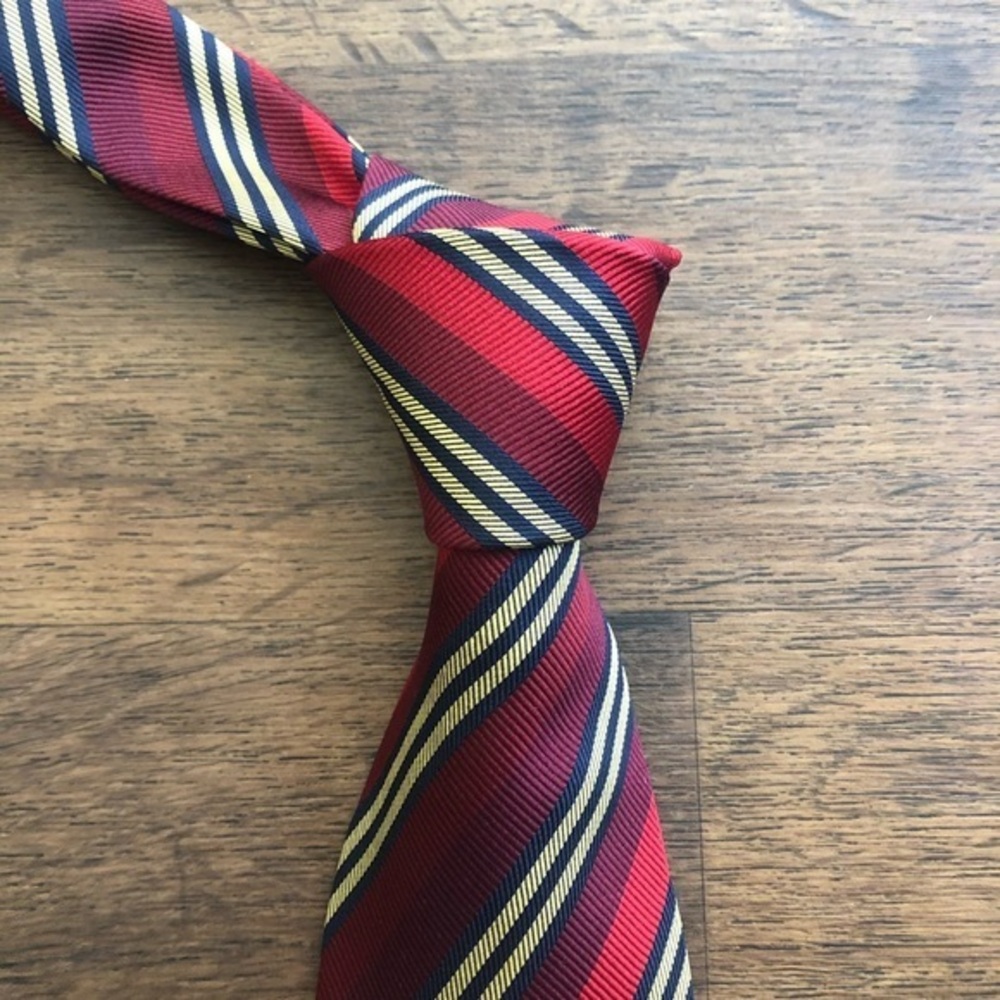 Burberry by Drakes Rare Handmade Striped Silk Tie